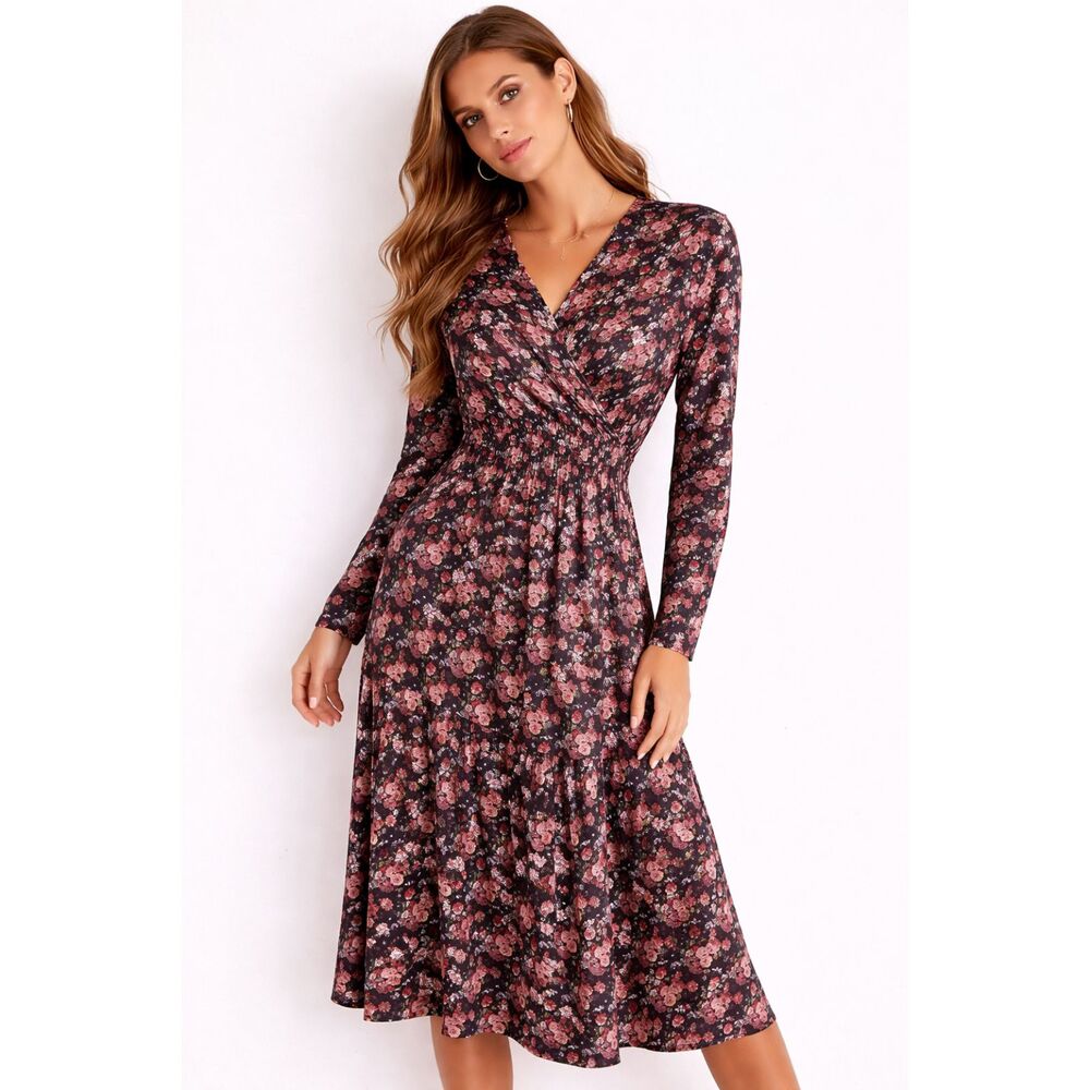 Bl_ank True Wrap Floral Midi Dress S